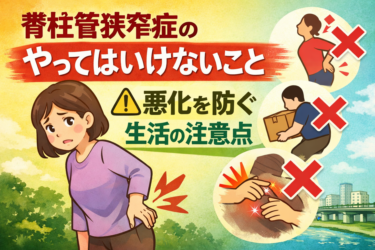 脊柱管狭窄症の人がやってはいけないこと｜悪化を防ぐ生活の注意点【二子玉川】