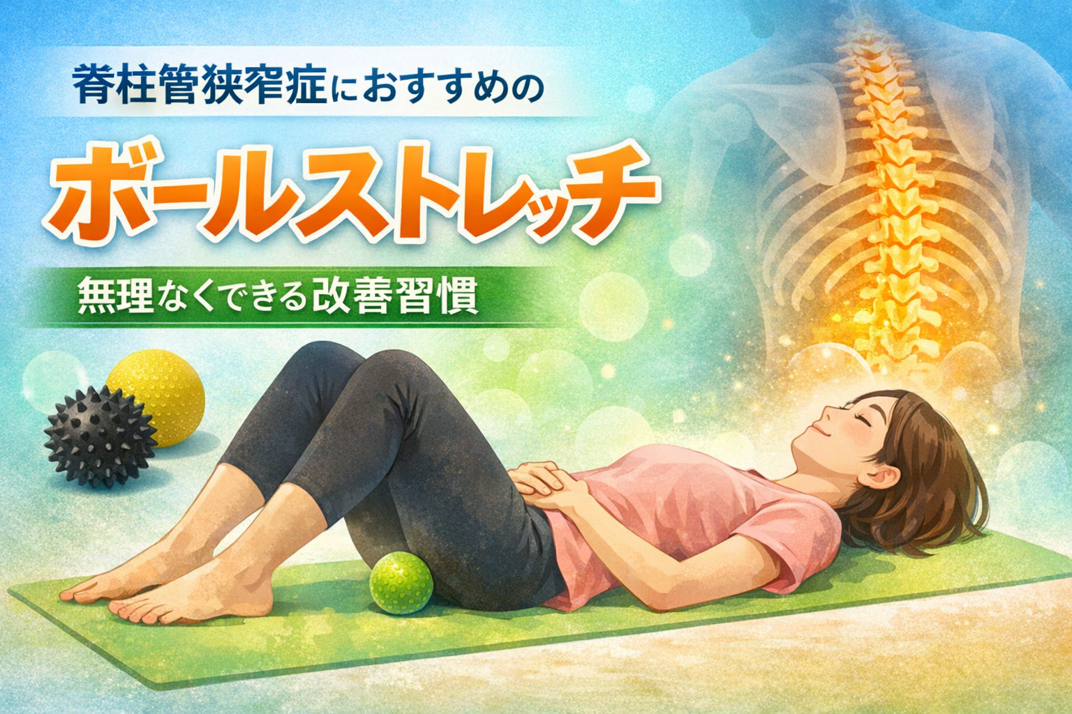 脊柱管狭窄症におすすめのボールストレッチ｜無理なくできる改善習慣